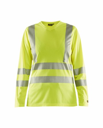 BLÅKLÄDER 3485 UV-BESKYTTENDE LANGERMET VARSEL T-SKJORTE DAME