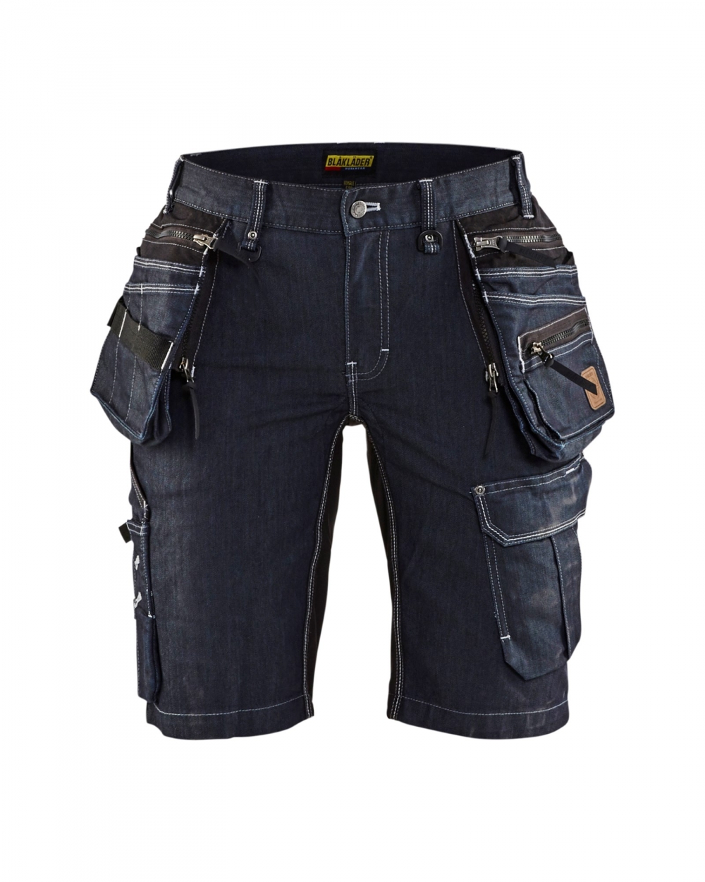 Slitesterk shorts i CORDURA® denim-stretchmateriale som er ideell for varme arbeidsdager. Stretchpaneler i skrittet gjør det lettere å bevege seg og shortsen har et høyt nivå av komfort takket være den elastiske midjen.