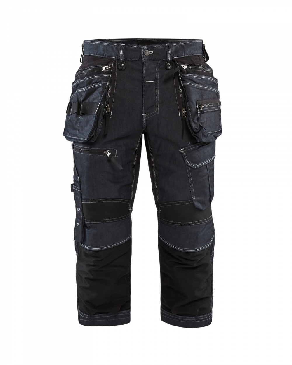 Slitesterk piratbukse i Cordura® denim stretch med stretchpaneler for optimal bevegelsesfrihet. Kneputelommer i CORDURA®-stretch med toppmating for komfort ved arbeid på knærne.